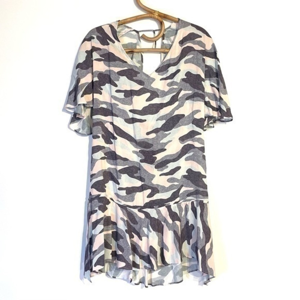NWT ViX Paula Hermanny Swim Cover Up Camo Pink NWT Angel Caftan small